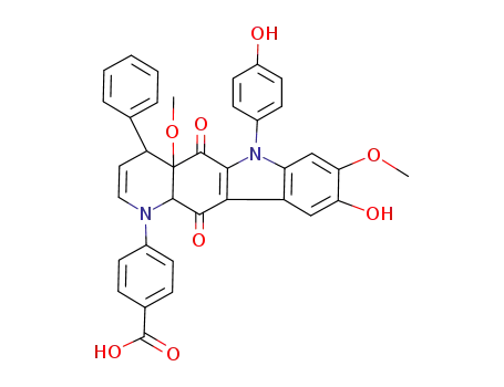 4-[9-Hydroxy-6-(4-hydroxy-phenyl)-4a,8-dimethoxy-5,11-dioxo-4-phenyl-4,4a,5,6,11,11a-hexahydro-pyrido[3,2-b]carbazol-1-yl]-benzoic acid
