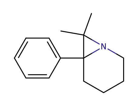 Molecular Structure of 61687-00-1 (1-Azabicyclo[4.1.0]heptane, 7,7-dimethyl-6-phenyl-)