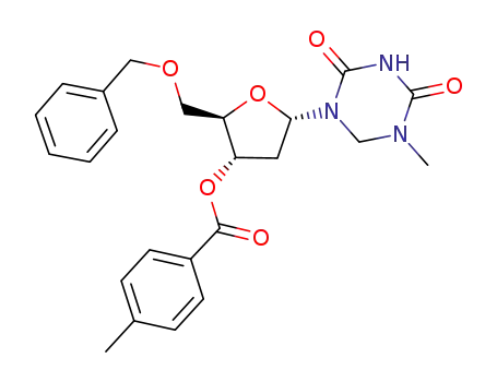 1-<5-O-benzyl-3-O-(4-methylbenzoyl)-2-deoxy-α-D-erythro-pentofuranosyl>-5,6-dihydro-5-N-methyl-s-triazine-2,4-(3H)-dione