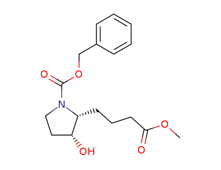 (2R,3R)-3-Hydroxy-2-(3-methoxycarbonyl-propyl)-pyrrolidine-1-carboxylic acid benzyl ester
