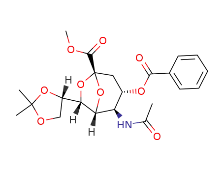 methyl (5-acetamido-2,7-anhydro-4-O-benzoyl-3,5-dideoxy-8,9-isopropylidene-α-D-glycero-D-galacto-2-nonulopyranosid)onate