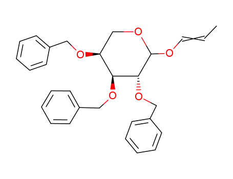 (3R,4S,5S)-3,4,5-Tris-benzyloxy-2-[((E)-propenyl)oxy]-tetrahydro-pyran