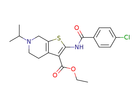 2-p-Chlorobenzoyl-amino-3-ethoxycarbonyl-4,5,6,7-tetrahydro-6-isopropylthieno<3,4-b>pyridine
