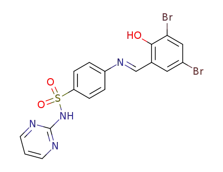 Benzenesulfonamide,
4-[[(3,5-dibromo-2-hydroxyphenyl)methylene]amino]-N-2-pyrimidinyl-