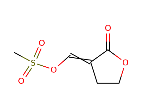 Molecular Structure of 113982-63-1 (2(3H)-Furanone, dihydro-3-[[(methylsulfonyl)oxy]methylene]-)