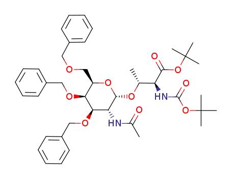 O-(2-acetamido-3,4,6-tri-O-benzyl-2-deoxy-α-D-galactopyranosyl)-N-(tert-butyloxycarbonyl)-L-threonine tert-butyl ester