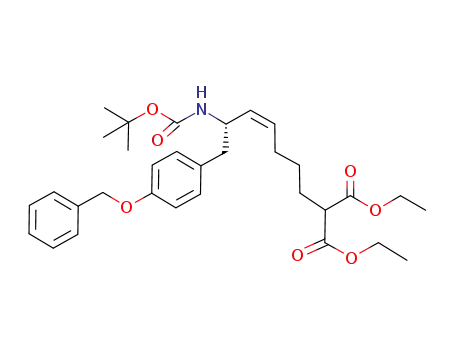 2-[(Z)-(S)-7-(4-Benzyloxy-phenyl)-6-tert-butoxycarbonylamino-hept-4-enyl]-malonic acid diethyl ester