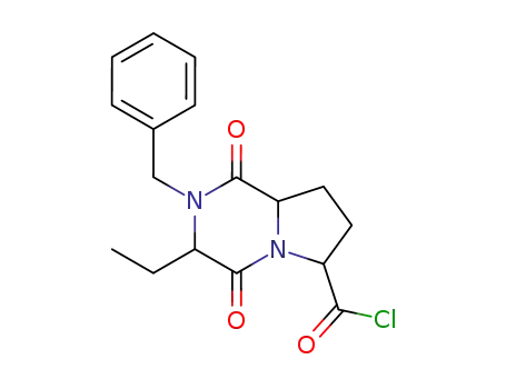 Pyrrolo[1,2-a]pyrazine-6-carbonyl chloride,
3-ethyloctahydro-1,4-dioxo-2-(phenylmethyl)-