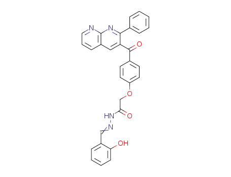 Acetic acid, (4-((2-phenyl-1,8-naphthyridin-3-yl)carbonyl)phenoxy)-, ((2-hydroxyphenyl)methylene)hydrazide