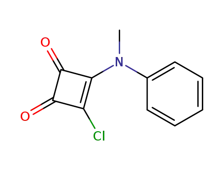 Molecular Structure of 89029-31-2 (3-Cyclobutene-1,2-dione, 3-chloro-4-(methylphenylamino)-)