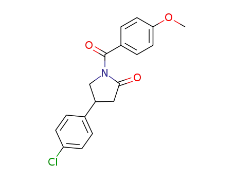Molecular Structure of 137427-79-3 (4-(4-Chlorophenyl)-1-(4-methoxybenzoyl)-2-pyrrolidinone)