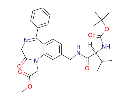 {8-[((S)-2-tert-Butoxycarbonylamino-3-methyl-butyrylamino)-methyl]-2-oxo-5-phenyl-2,3-dihydro-benzo[e][1,4]diazepin-1-yl}-acetic acid methyl ester