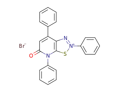 [1,2,3]Thiadiazolo[5,4-b]pyridinium, 4,5-dihydro-5-oxo-2,4,7-triphenyl-,
bromide