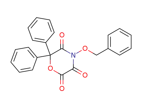 Molecular Structure of 105854-09-9 (2,3,5-Morpholinetrione, 6,6-diphenyl-4-(phenylmethoxy)-)