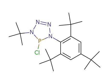 Molecular Structure of 129811-65-0 (4-tert-Butyl-5-chloro-4,5-dihydro-1-(2,4,6-tri-tert-butylphenyl)-1H-tetrazaphosphole)
