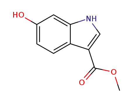 Molecular Structure of 112332-97-5 (1H-INDOLE-3-CARBOXYLIC ACID,6-HYDROXY-,METHYL ESTER)