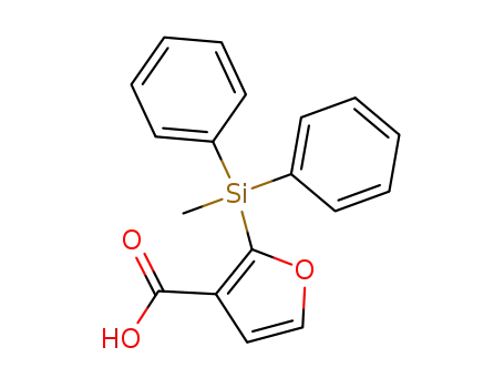 Molecular Structure of 185799-13-7 (2-(Methyl-diphenyl-silanyl)-furan-3-carboxylic acid)