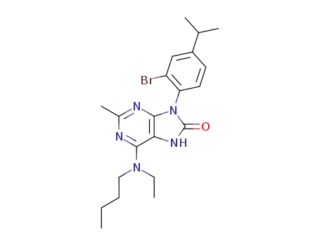 9-(2-bromo-4-isopropyl-phenyl)-6-(butyl-ethyl-amino)-2-methyl-7,9-dihydro-purin-8-one