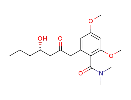 Benzamide, 2-(4-hydroxy-2-oxoheptyl)-4,6-dimethoxy-N,N-dimethyl-,
(S)-