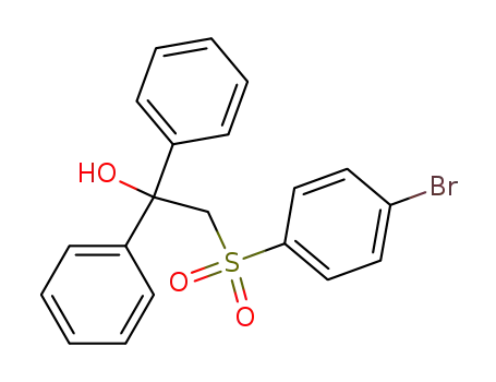 Molecular Structure of 188963-54-4 (2-[(4-BROMOPHENYL)SULFONYL]-1,1-DIPHENYL-1-ETHANOL)