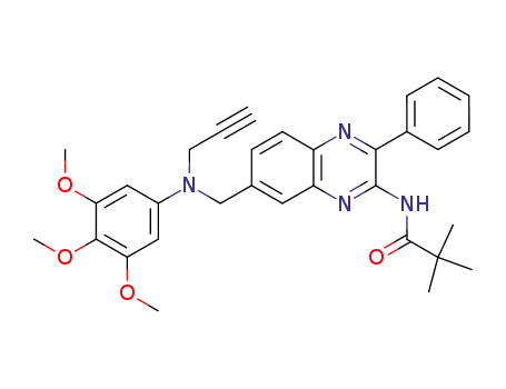 2,2-Dimethyl-N-(3-phenyl-7-{[prop-2-ynyl-(3,4,5-trimethoxy-phenyl)-amino]-methyl}-quinoxalin-2-yl)-propionamide