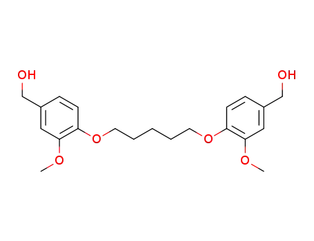 Molecular Structure of 116136-43-7 (2,2'-dimethoxy-4,4'-<pentane-1,5-diylbis(oxy)>-dibenzenemethanol)