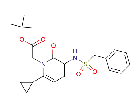 (6-Cyclopropyl-2-oxo-3-phenylmethanesulfonylamino-2H-pyridin-1-yl)-acetic acid tert-butyl ester