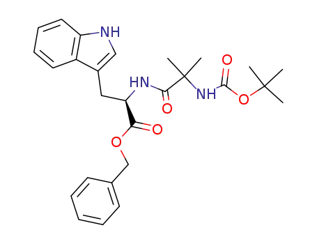 D-Tryptophan, N-[(1,1-dimethylethoxy)carbonyl]-2-methylalanyl-,
phenylmethyl ester