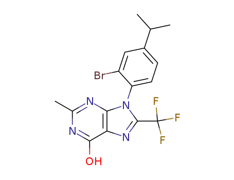 6-hydroxy-9-<2-bromo-4-(1-methylethyl)phenyl>-2-methyl-9H-imidazo<4,5-d>pyrimidine
