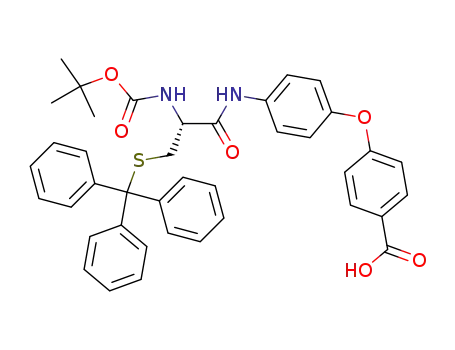 Benzoic acid,
4-[4-[[2-[[(1,1-dimethylethoxy)carbonyl]amino]-1-oxo-3-[(triphenylmethyl)
thio]propyl]amino]phenoxy]-, (R)-
