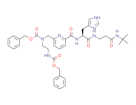 3-{N<sup>α</sup>-[6-({N-[2-(benzyloxycarbonylamino)ethyl]-N-(benzyloxycarbonyl)amino}methyl)-2-pyridylcarbonyl]-L-histidinylamino}-N-t-butylpropionamide