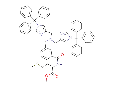 2-(3-{[bis-(1-trityl-1<i>H</i>-imidazol-4-ylmethyl)-amino]-methyl}-benzoylamino)-4-methylsulfanyl-butyric acid methyl ester