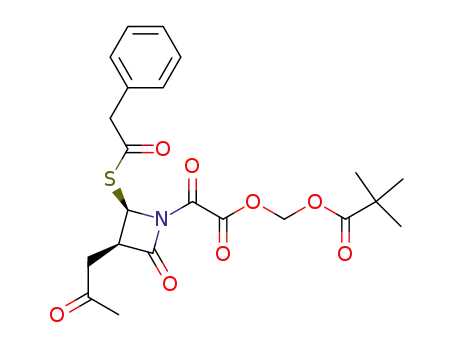 2,2-Dimethyl-propionic acid 2-oxo-2-[(3R,4R)-2-oxo-3-(2-oxo-propyl)-4-phenylacetylsulfanyl-azetidin-1-yl]-acetoxymethyl ester