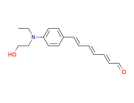 Molecular Structure of 188676-55-3 ((2E,4E,6E)-7-{4-[Ethyl-(2-hydroxy-ethyl)-amino]-phenyl}-hepta-2,4,6-trienal)