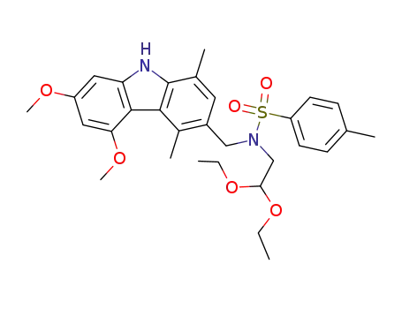 3-[N-(2,2-diethoxyethyl)-N-p-tosylaminomethyl]-5,7-dimethoxy-1,4-dimethylcarbazole