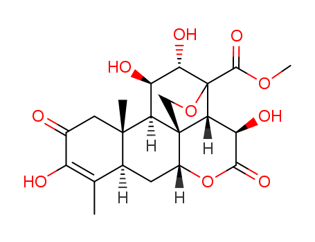 Picras-3-en-21-oic acid,13,20-epoxy-3,11,12,15-tetrahydroxy-2,16-dioxo-, methyl ester, (11b,12a,15b)- cas  25514-28-7