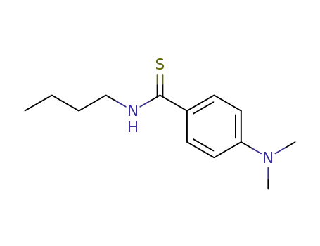 Molecular Structure of 68055-18-5 (Benzenecarbothioamide, N-butyl-4-(dimethylamino)-)
