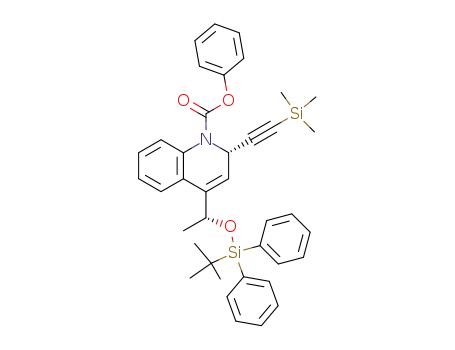 (S)-4-[(R)-1-(tert-Butyl-diphenyl-silanyloxy)-ethyl]-2-trimethylsilanylethynyl-2H-quinoline-1-carboxylic acid phenyl ester