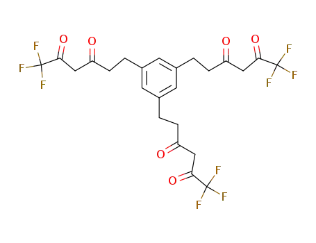 Molecular Structure of 183503-64-2 (1,3,5-tris(3,5-dioxo-6,6,6-trifluorohexan-1-yl)benzene)