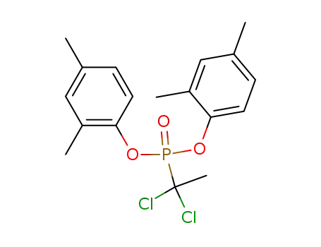 Molecular Structure of 76585-17-6 (bis(2,4-dimethylphenyl) (1,1-dichloroethyl)phosphonate)