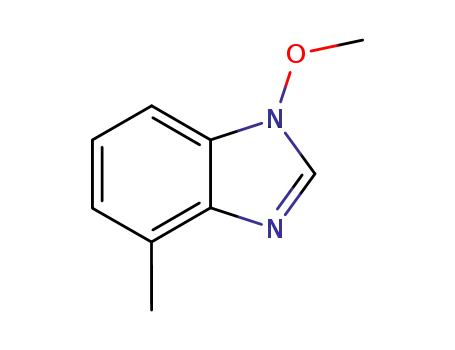 Molecular Structure of 161958-71-0 (1H-Benzimidazole,1-methoxy-4-methyl-(9CI))