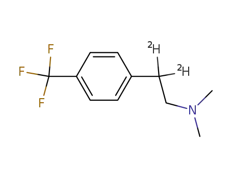 Molecular Structure of 78698-18-7 (<2-<p-(Trifluoromethyl)phenyl>ethyl-2,2-d<sub>2</sub>>dimethylamine)