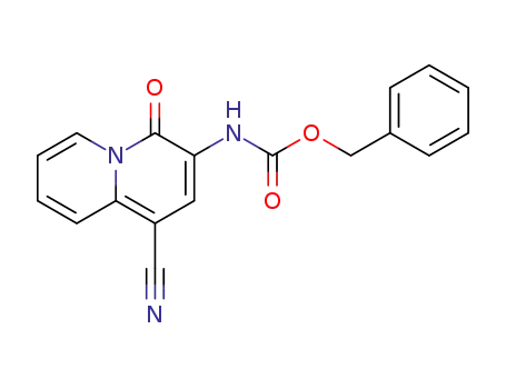Molecular Structure of 223717-80-4 (3-(benzyloxycarbonyl)amino-1-cyano-4H-pyrido[1,2-a]pyridin-4-one)