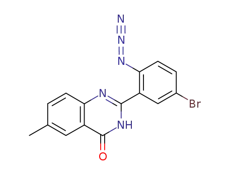 Molecular Structure of 112253-80-2 (4(1H)-Quinazolinone, 2-(2-azido-5-bromophenyl)-6-methyl-)