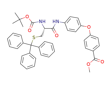 Benzoic acid,
4-[4-[[2-[[(1,1-dimethylethoxy)carbonyl]amino]-1-oxo-3-[(triphenylmethyl)
thio]propyl]amino]phenoxy]-, methyl ester, (R)-