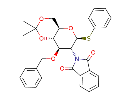2-((4aR,6S,7R,8R,8aS)-8-Benzyloxy-2,2-dimethyl-6-phenylsulfanyl-hexahydro-pyrano[3,2-d][1,3]dioxin-7-yl)-isoindole-1,3-dione