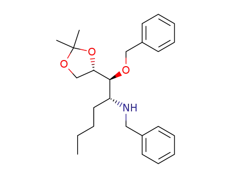 Benzyl-{(R)-1-[(S)-benzyloxy-((S)-2,2-dimethyl-[1,3]dioxolan-4-yl)-methyl]-pentyl}-amine
