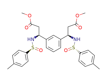 (S)-3-{3-[(R)-2-Methoxycarbonyl-1-((S)-toluene-4-sulfinylamino)-ethyl]-phenyl}-3-((S)-toluene-4-sulfinylamino)-propionic acid methyl ester