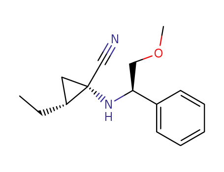 (1S,2R)-2-Ethyl-1-((R)-2-methoxy-1-phenyl-ethylamino)-cyclopropanecarbonitrile