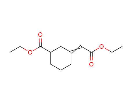 Molecular Structure of 6553-08-8 (3-Ethoxycarbonyl-cyclohexyliden-essigsaeure-ethylester)